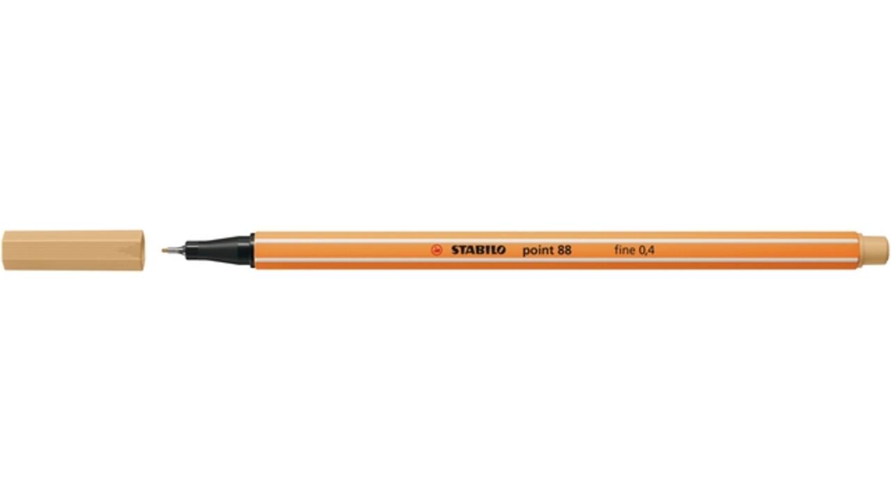 Fineliner STABILO point 88/88 fijn licht oker