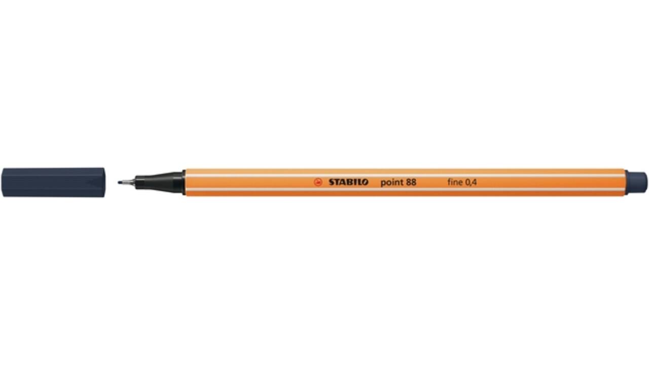 Fineliner STABILO point 88/98 fijn payne's grijs