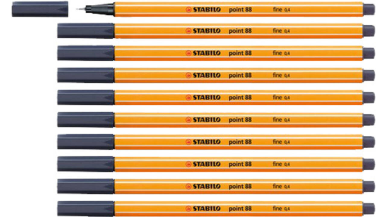 Fineliner STABILO point 88/98 fijn payne's grijs