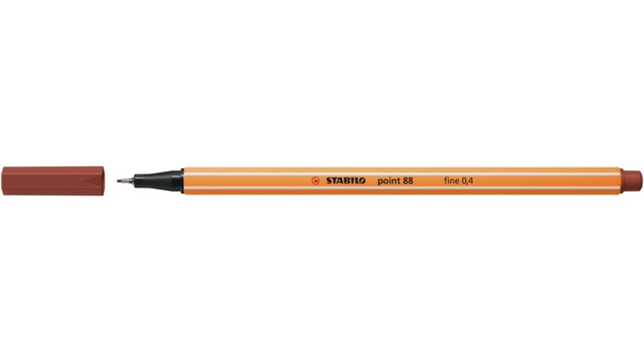 Fineliner STABILO point 88/75 fijn sienna