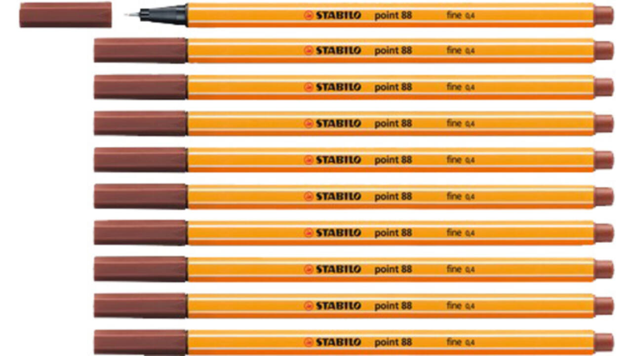 Fineliner STABILO point 88/75 fijn sienna