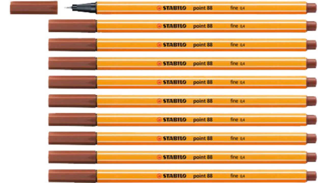 Fineliner STABILO point 88/38 fijn krijtrood