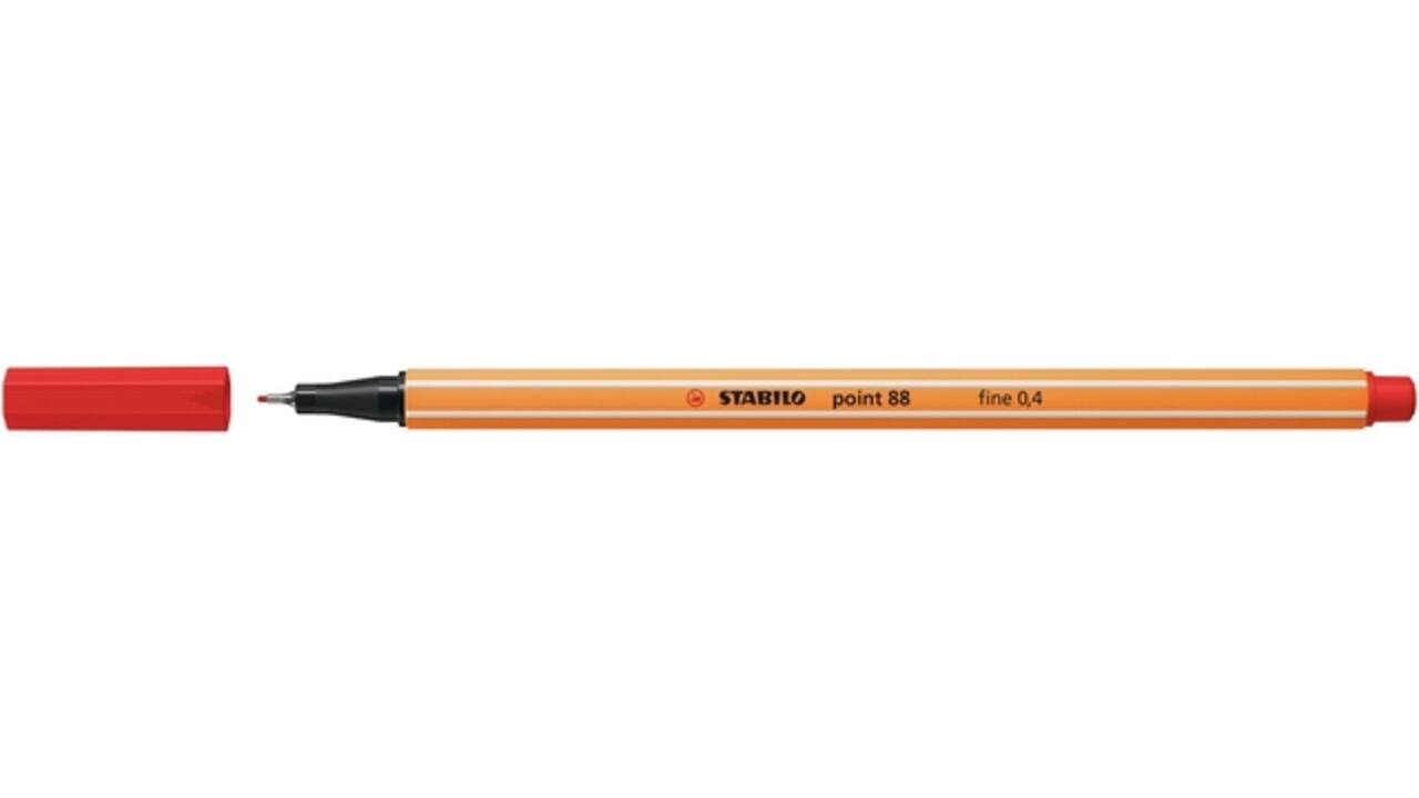 Fineliner STABILO point 88/48 fijn lichtrood