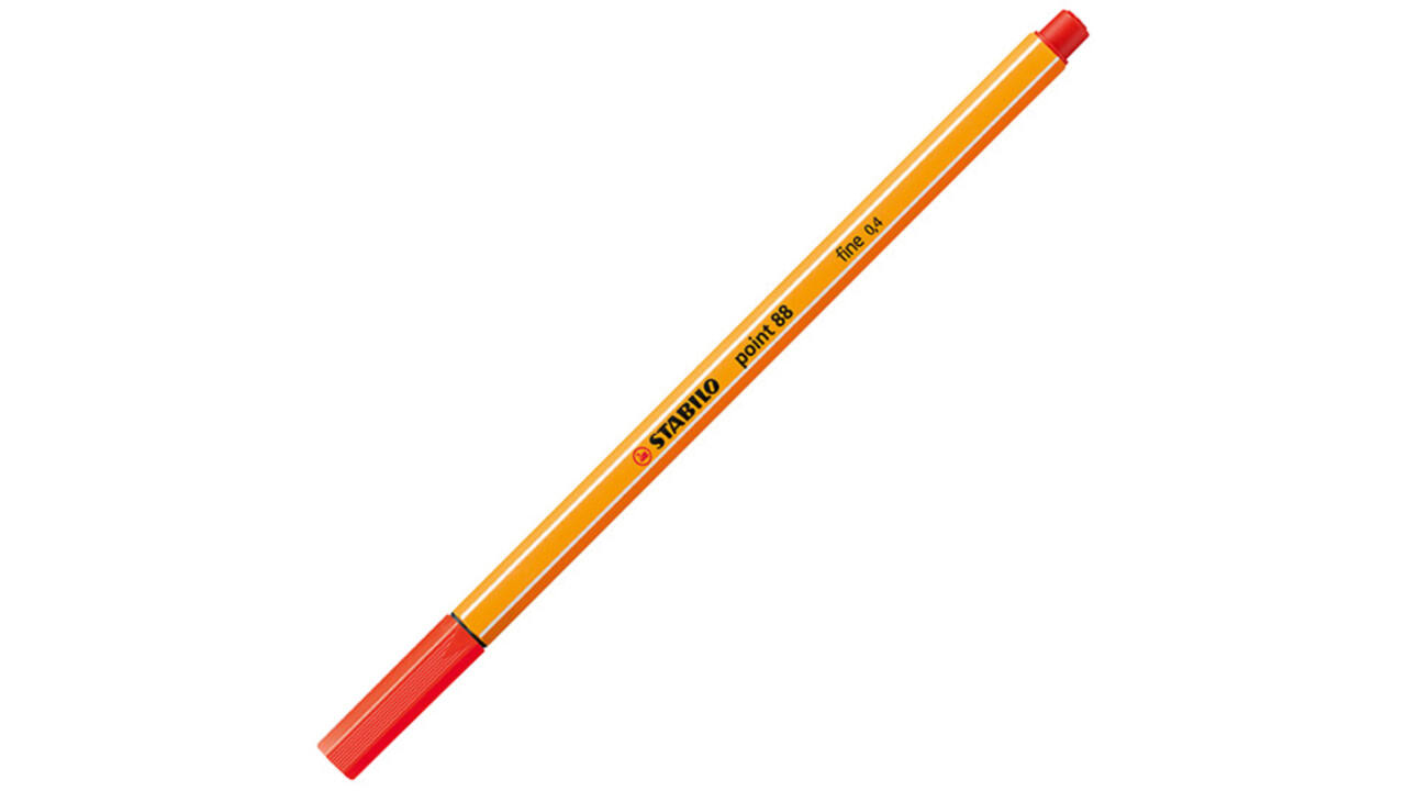 Fineliner STABILO point 88/48 fijn lichtrood