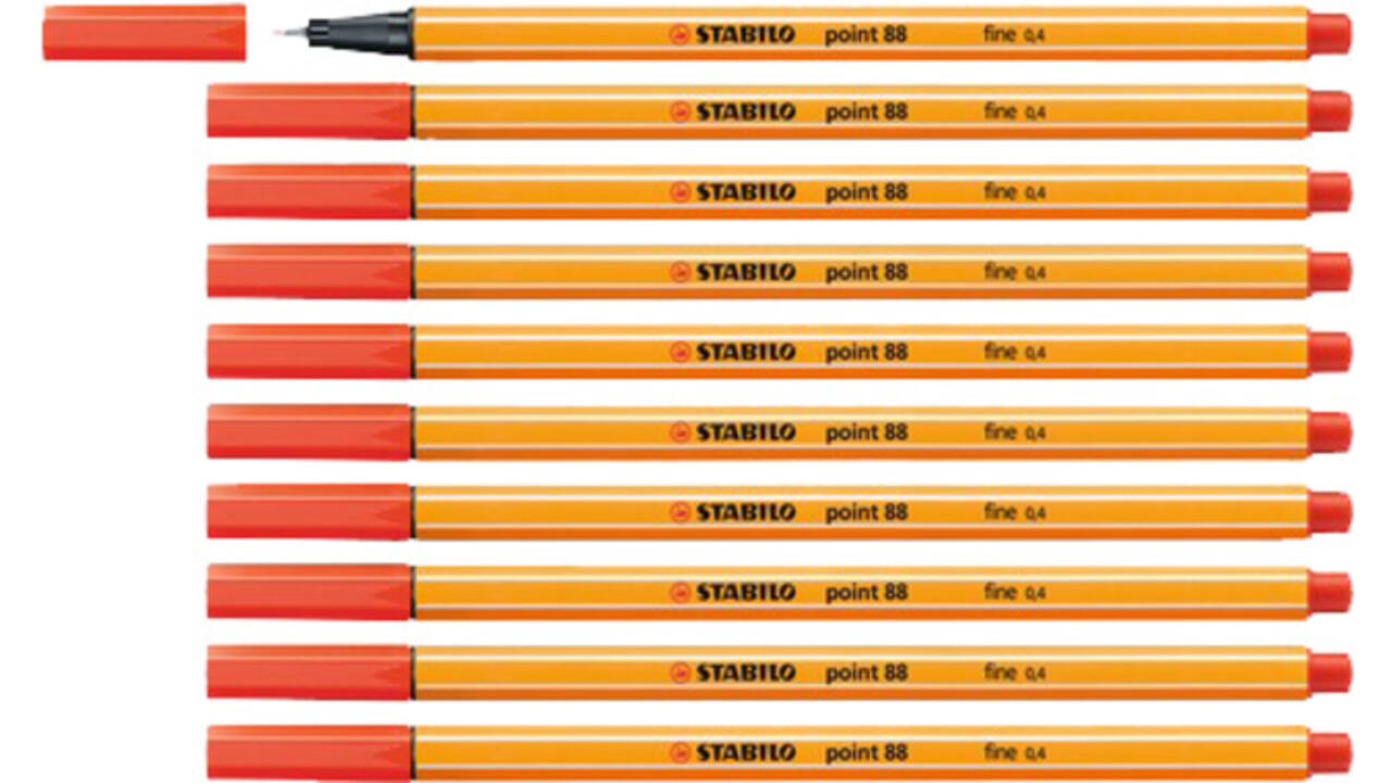 Fineliner STABILO point 88/48 fijn lichtrood