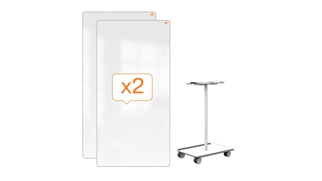 Whiteboard systeem Nobo Move & Meet 90x180cm