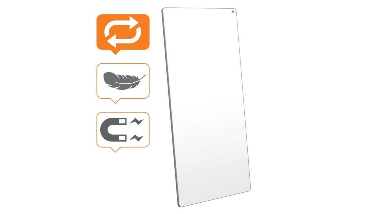 Whiteboard Nobo Move & Meet 90x180cm grijs