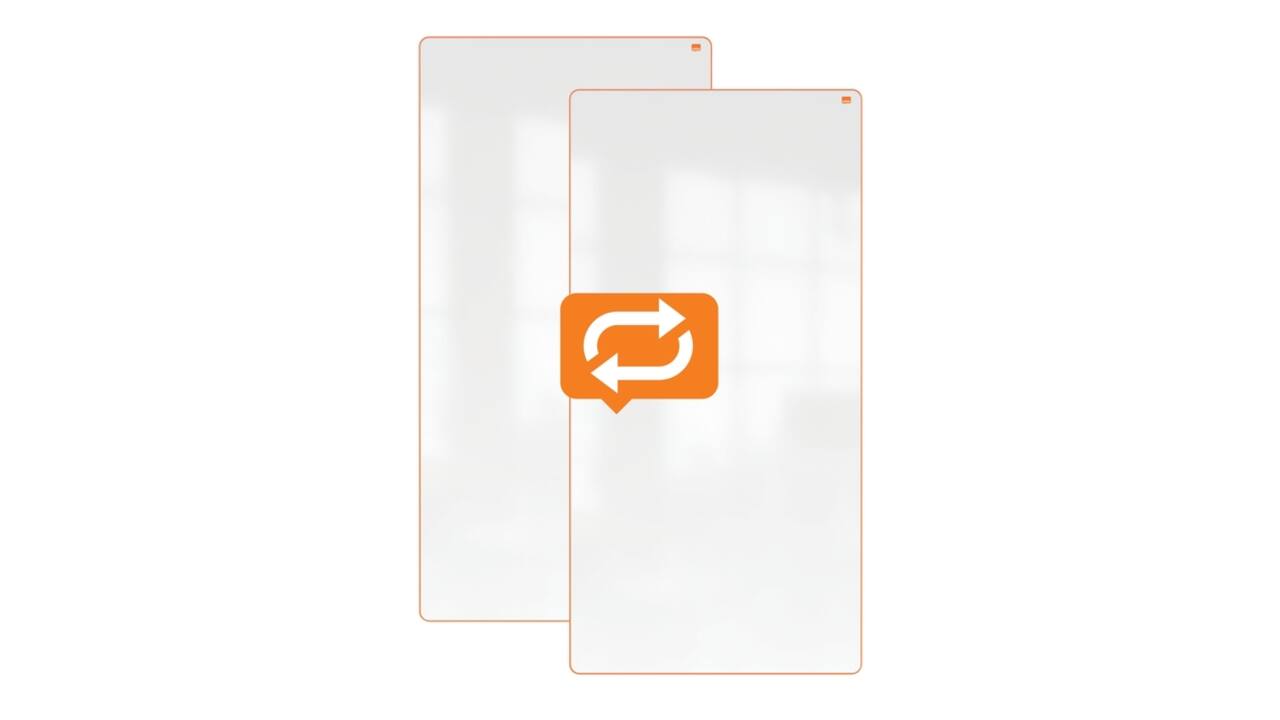 Whiteboard Nobo Move & Meet 90x180cm oranje