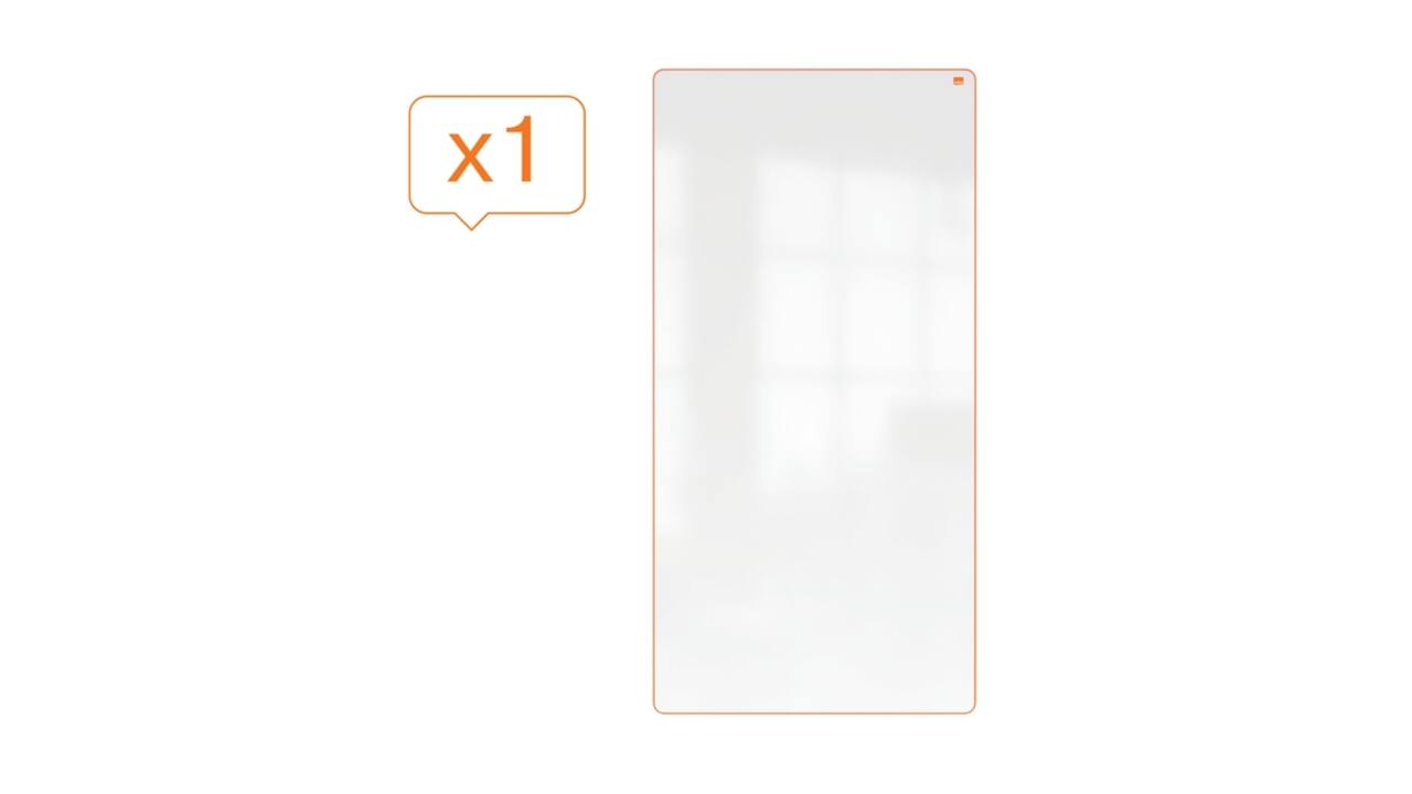 Whiteboard Nobo Move & Meet 90x180cm oranje