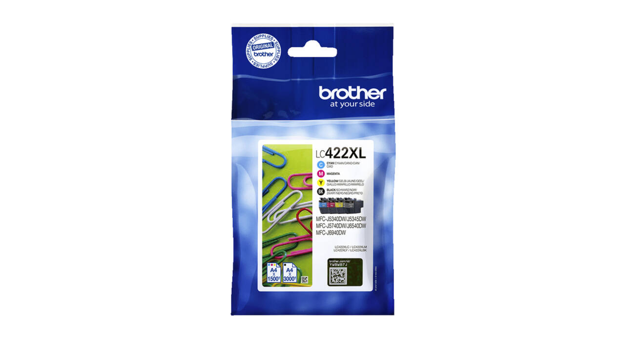 Inktcartridge Brother LC-422XLVAL zwart 3 kleuren