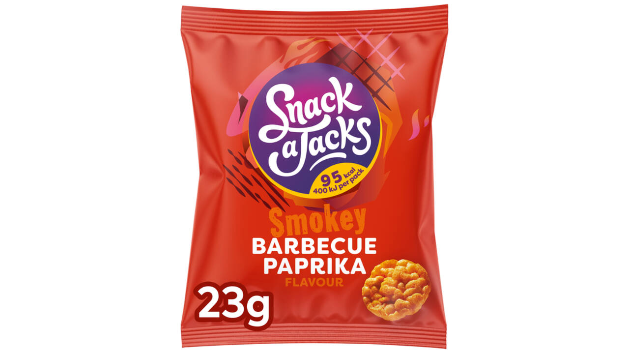 Mini rijstwafels Snack-a-Jacks barbeque paprika