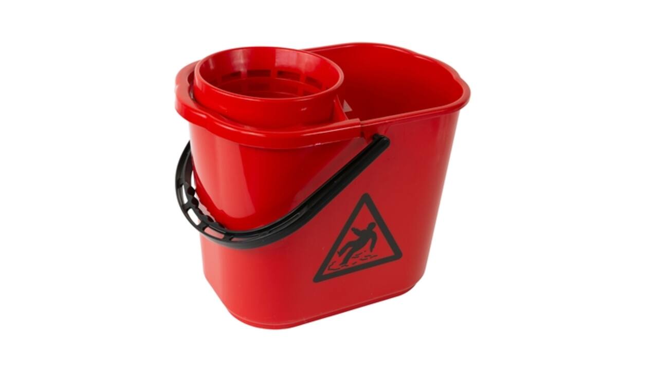 Mopemmer spaans Cleaninq met korf 12L rood