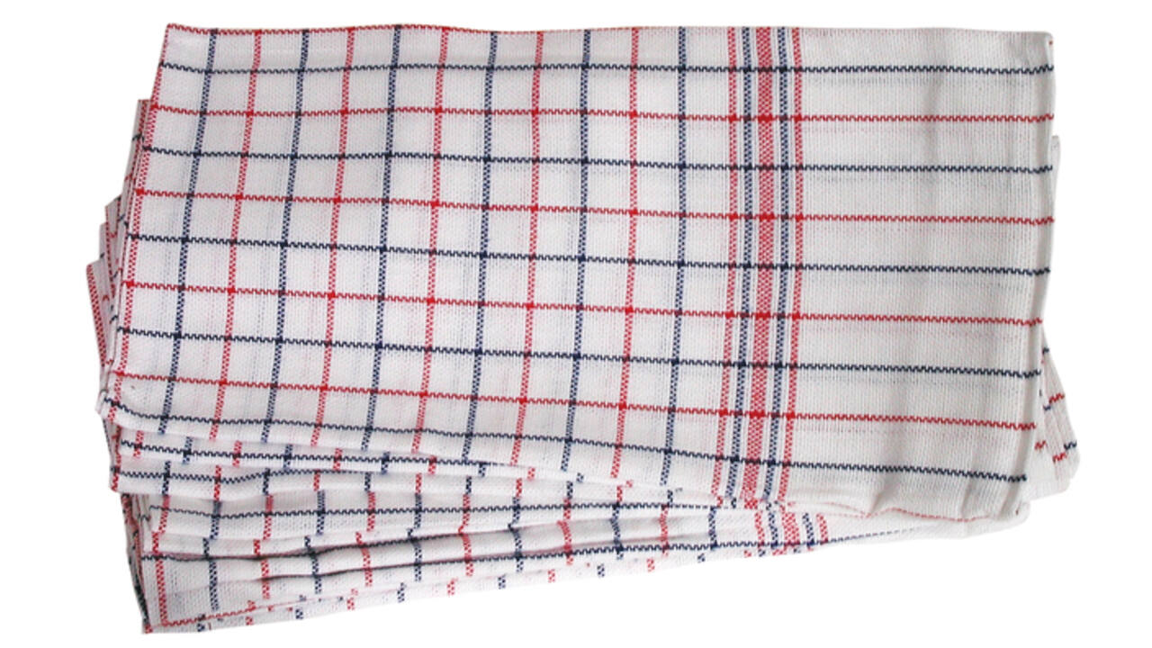 Theedoek Cleaninq nationale ruit 65x65cm 6 stuks