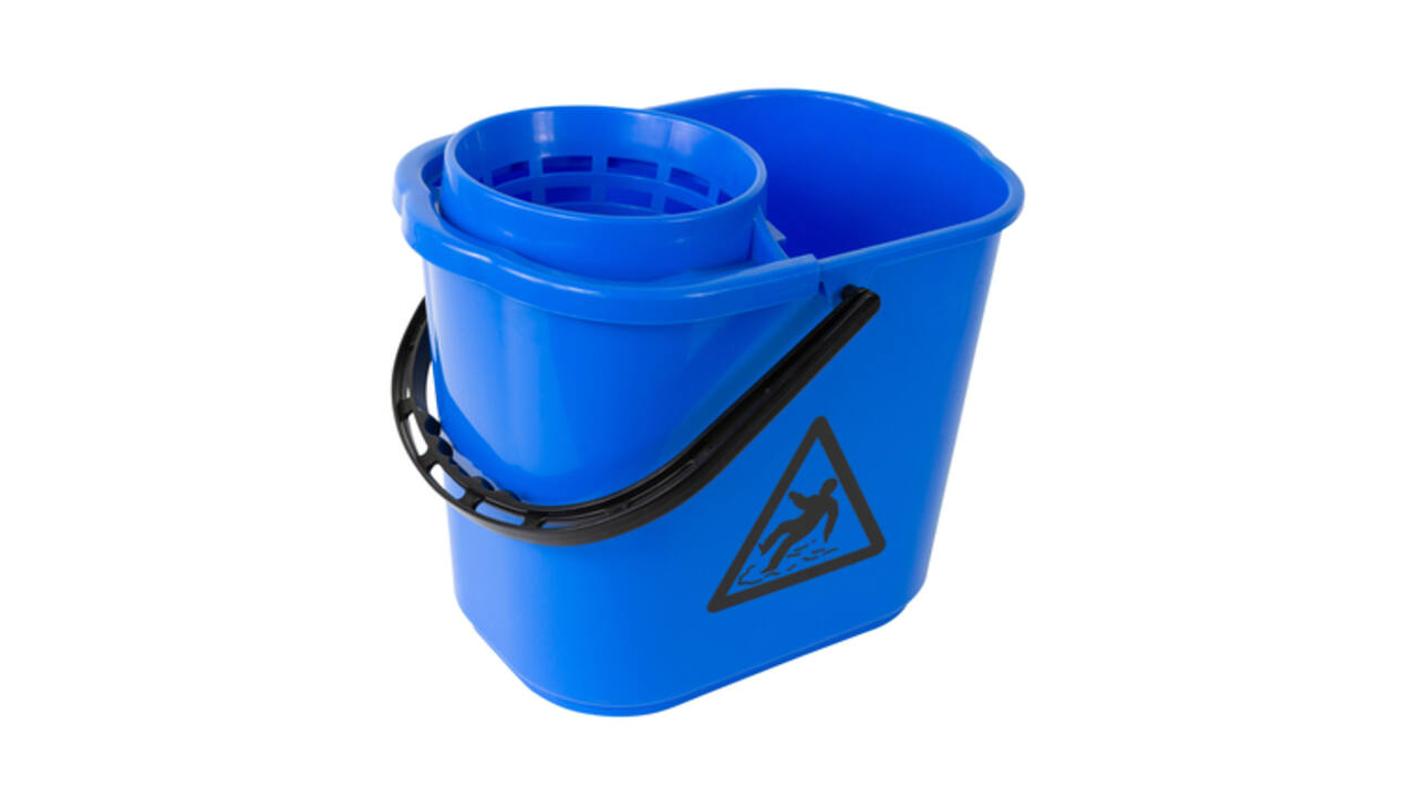 Mopemmer spaans Cleaninq met korf 12L blauw