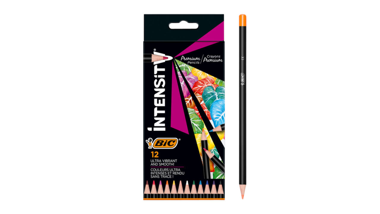 Kleurpotloden Bic Intensity Premium assorti etui à 12 stuks