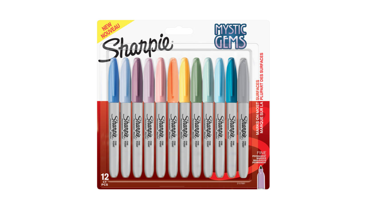 Viltstift Sharpie rond Mystic Gems assorti blister à 12 stuks