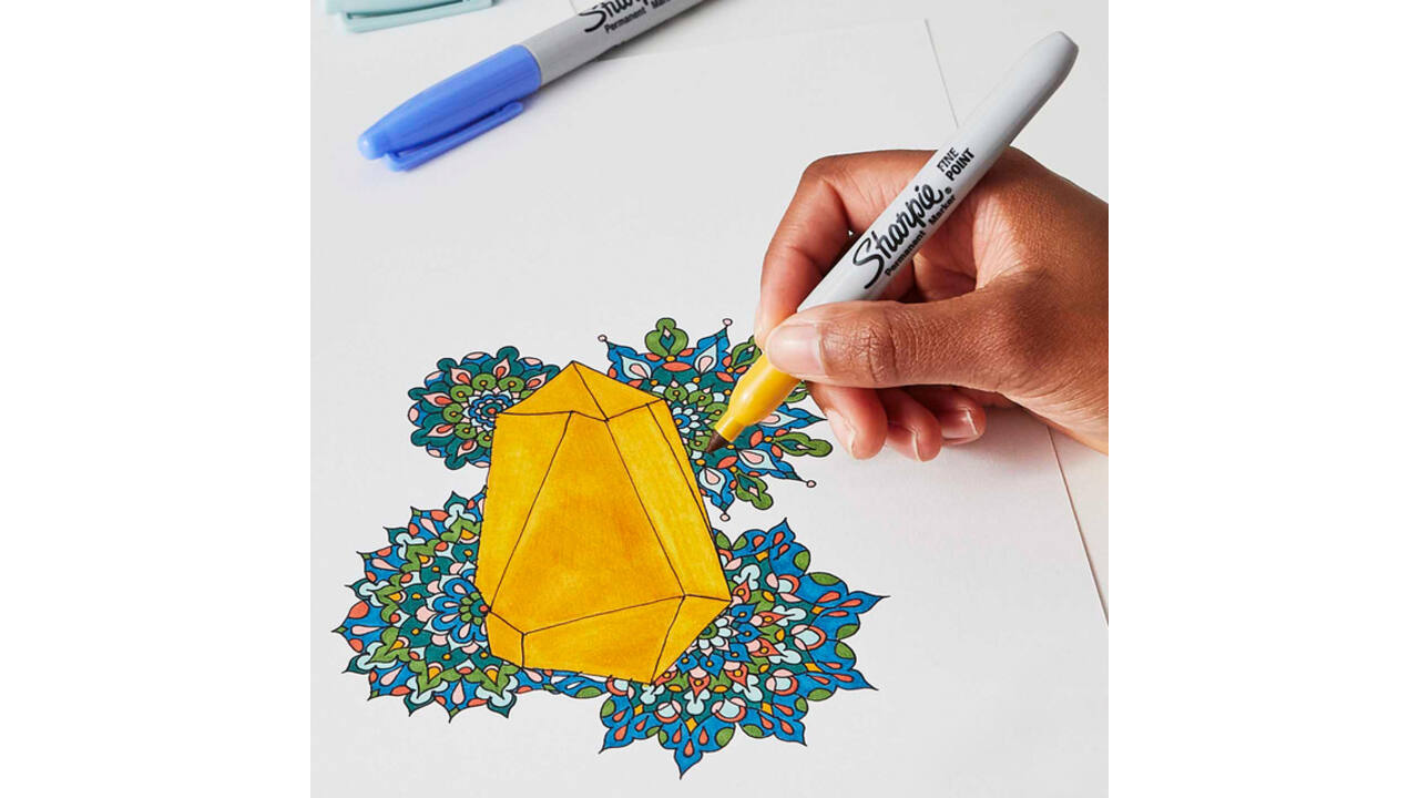 Viltstift Sharpie rond Mystic Gems assorti blister à 12 stuks