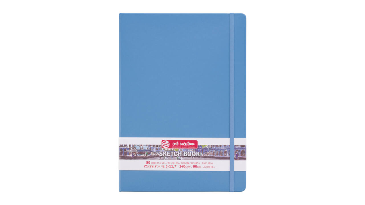 Schetsboek Talens Art Creation 80 witte vellen 140gr 210x300mm blauw