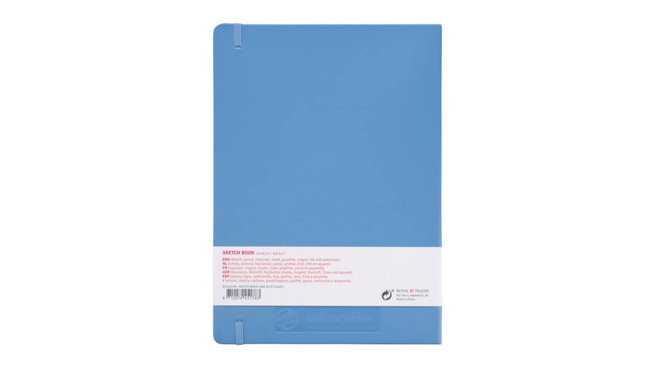 Schetsboek Talens Art Creation 80 witte vellen 140gr 210x300mm blauw