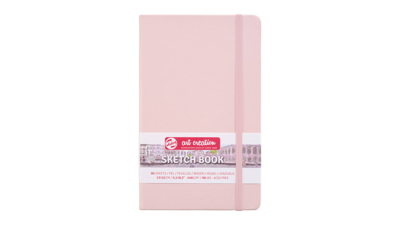 Schetsboek Talens Art Creation 80 witte vellen 140gr 130x210mm roze