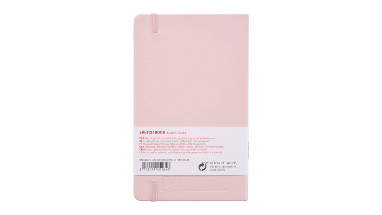 Schetsboek Talens Art Creation 80 witte vellen 140gr 130x210mm roze