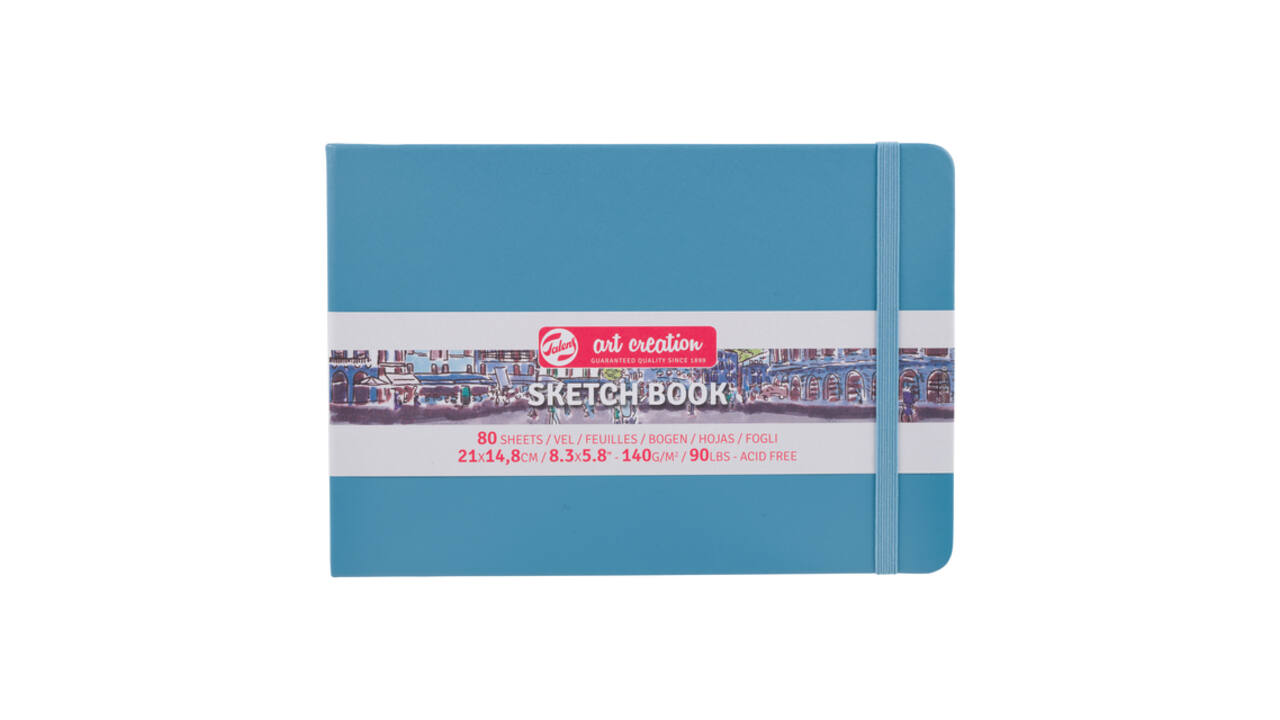Schetsboek Talens Art Creation 80 witte vellen 140gr 210x150mm blauw