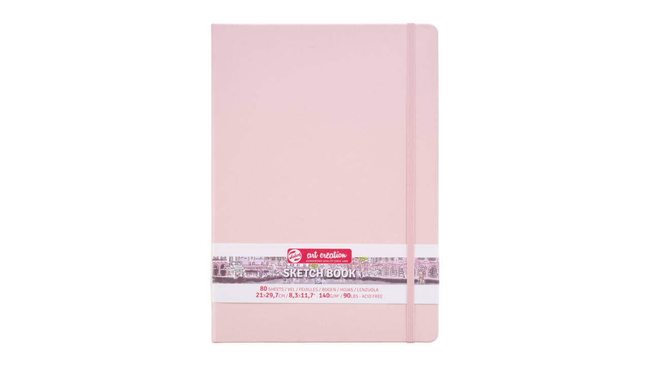 Schetsboek Talens Art Creation 80 witte vellen 140gr 210x300mm roze