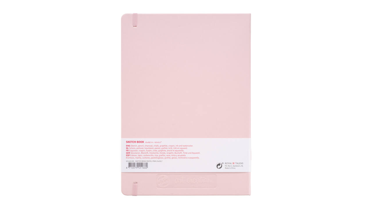 Schetsboek Talens Art Creation 80 witte vellen 140gr 210x300mm roze