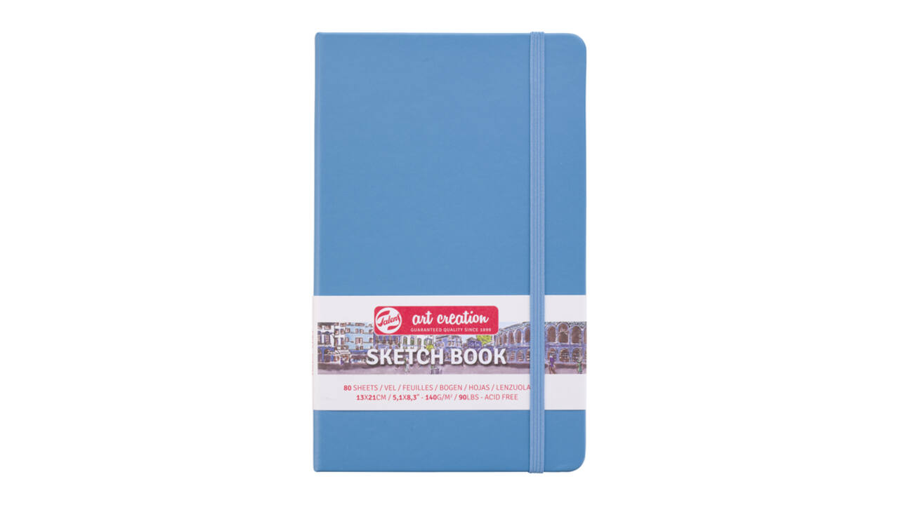 Schetsboek Talens Art Creation 80 witte vellen 140gr 130x210mm blauw