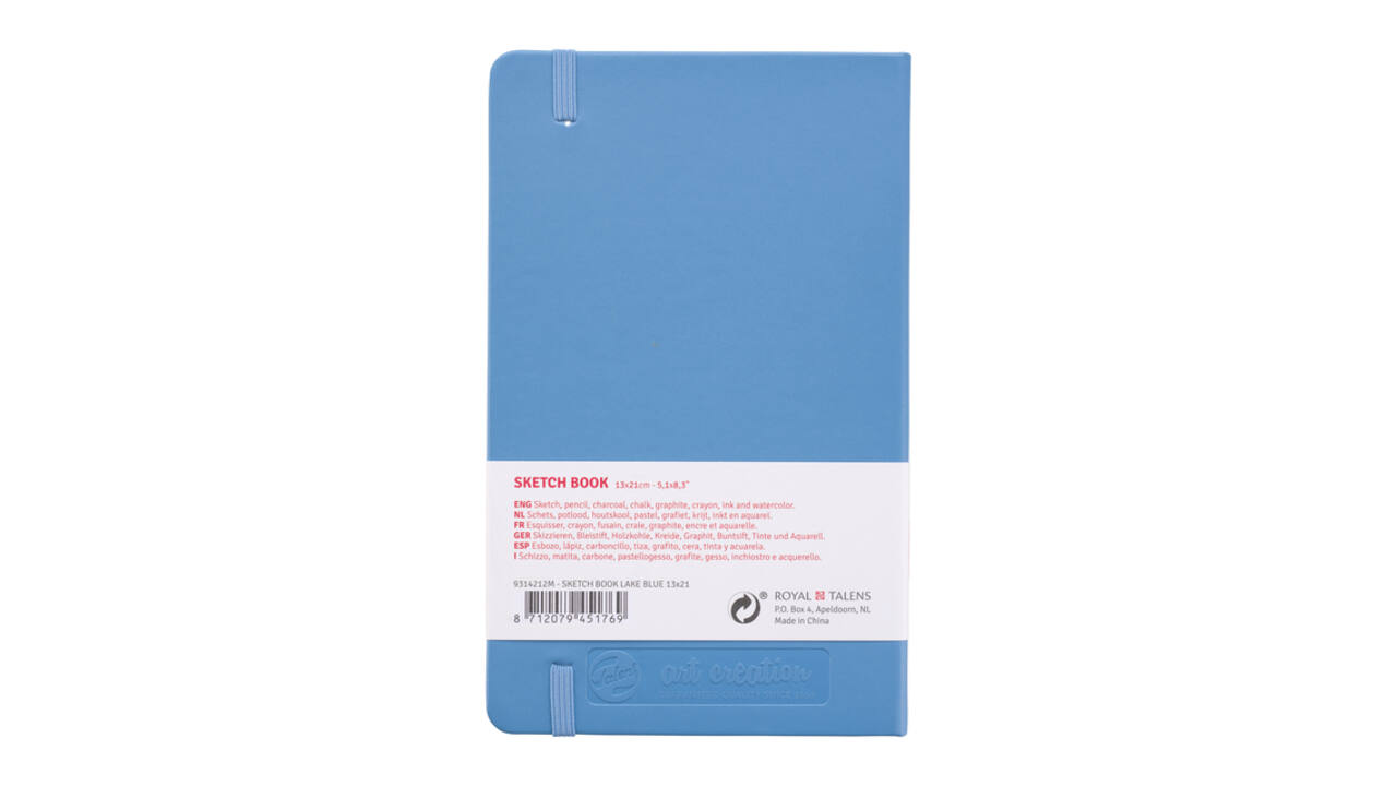 Schetsboek Talens Art Creation 80 witte vellen 140gr 130x210mm blauw