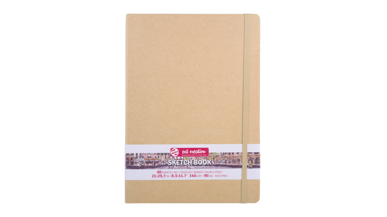 Schetsboek Talens Art Creation 80 witte vellen 140gr 210x300mm kraft