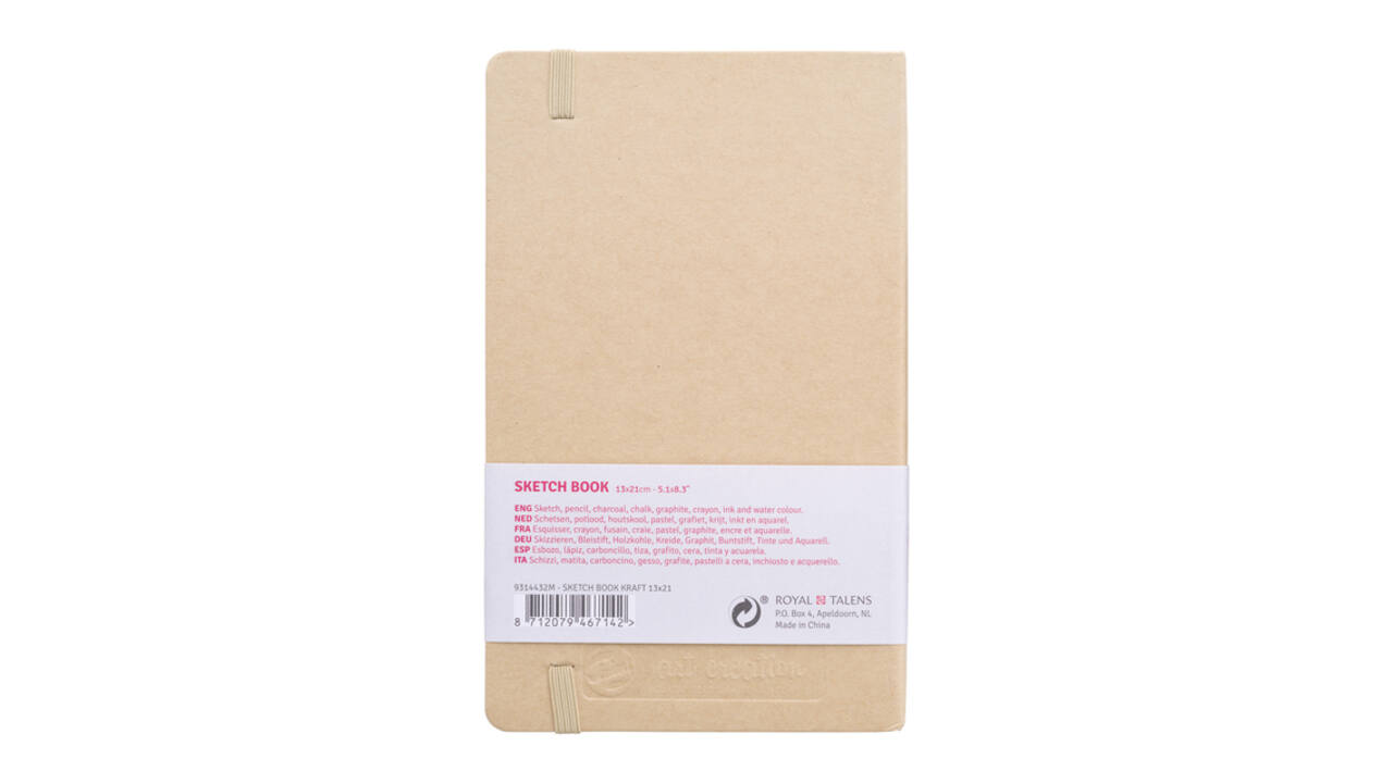 Schetsboek Talens Art Creation 80 witte vellen 140gr 130x210mm kraft