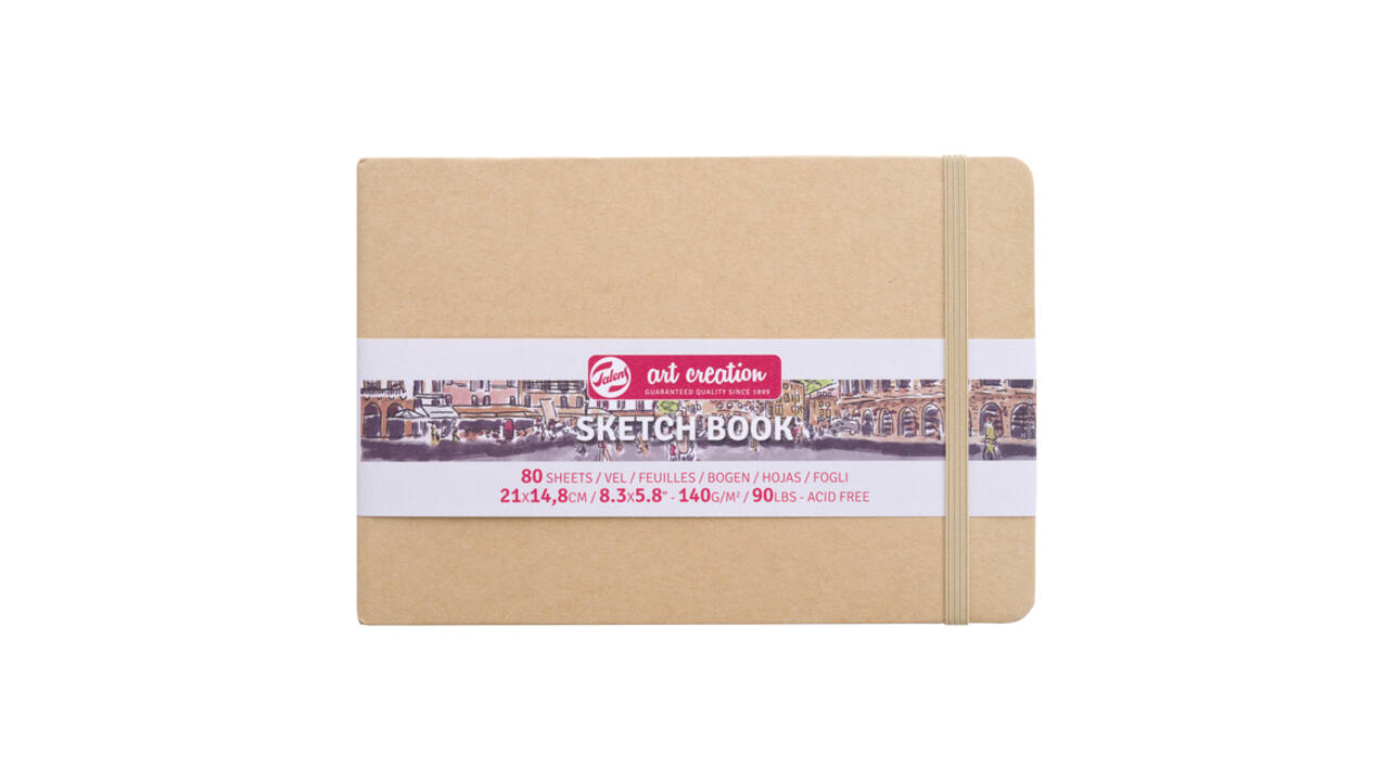 Schetsboek Talens Art Creation 80 witte vellen 140gr 210x150mm kraft