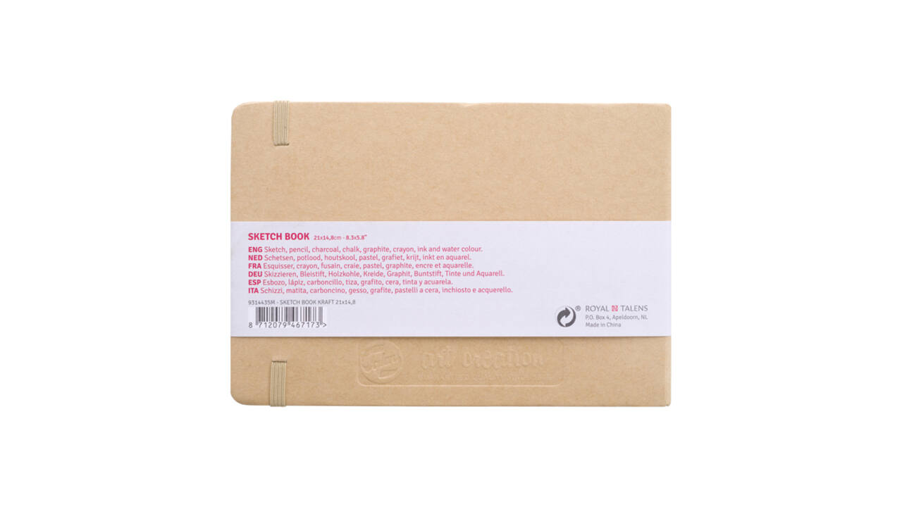 Schetsboek Talens Art Creation 80 witte vellen 140gr 210x150mm kraft