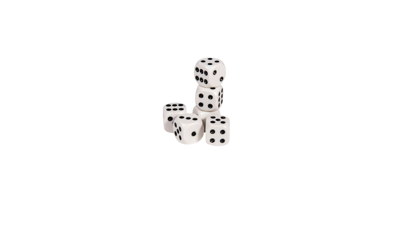 Dobbelstenen Clown Games  blister à 6 stuks