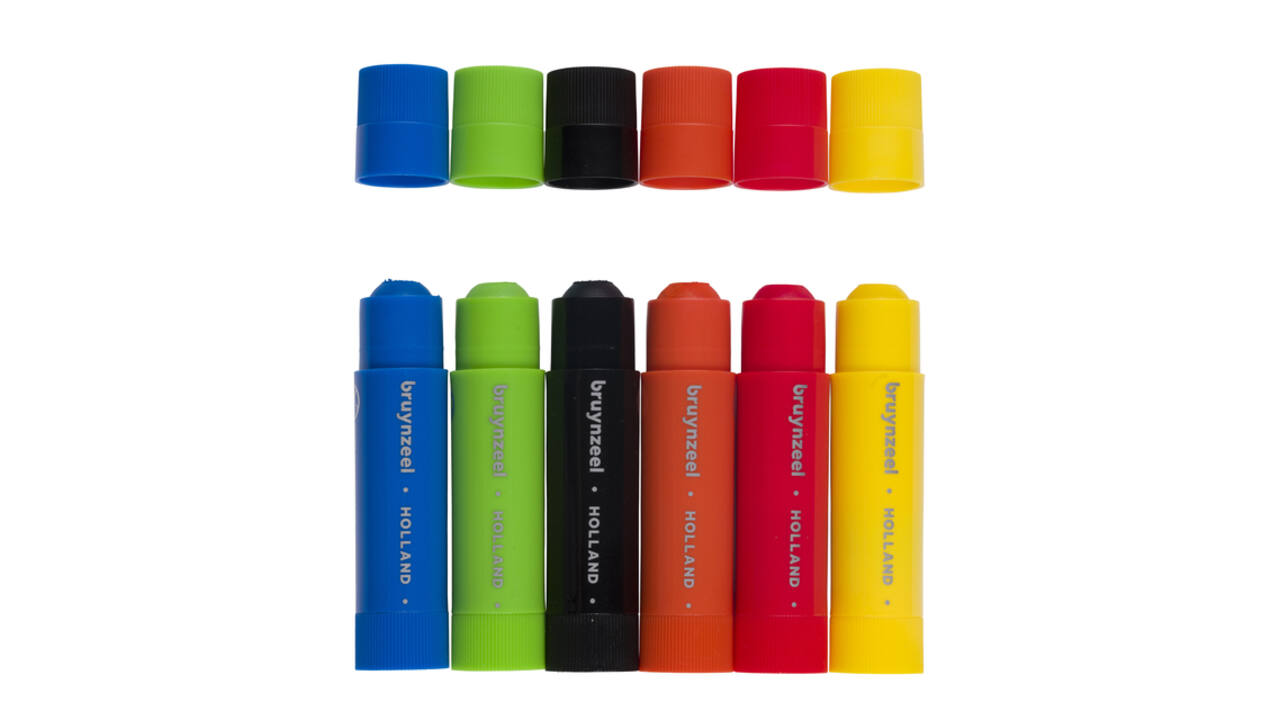 Verfstift Bruynzeel Kids assorti basis 6 stuks
