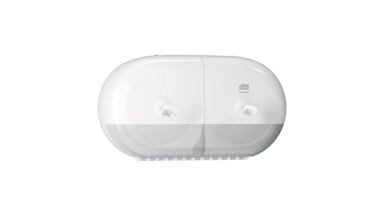 Toiletpapierdispenser Tork T9 Elevation SmartOne klein duo wit 682000
