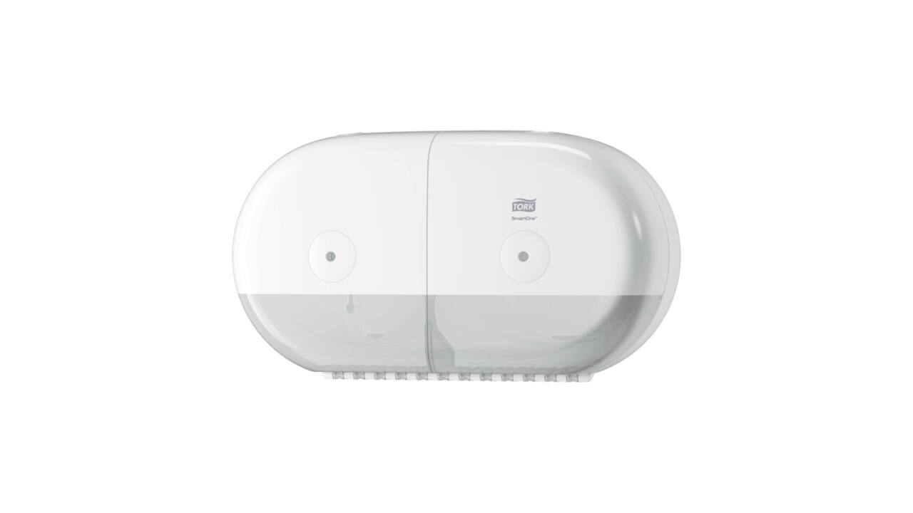 Toiletpapierdispenser Tork T9 Elevation SmartOne klein duo wit 682000