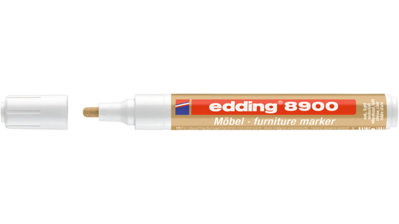 Viltstift edding 8900 meubel rond 1.5-2mm licht eikenhout blister1st