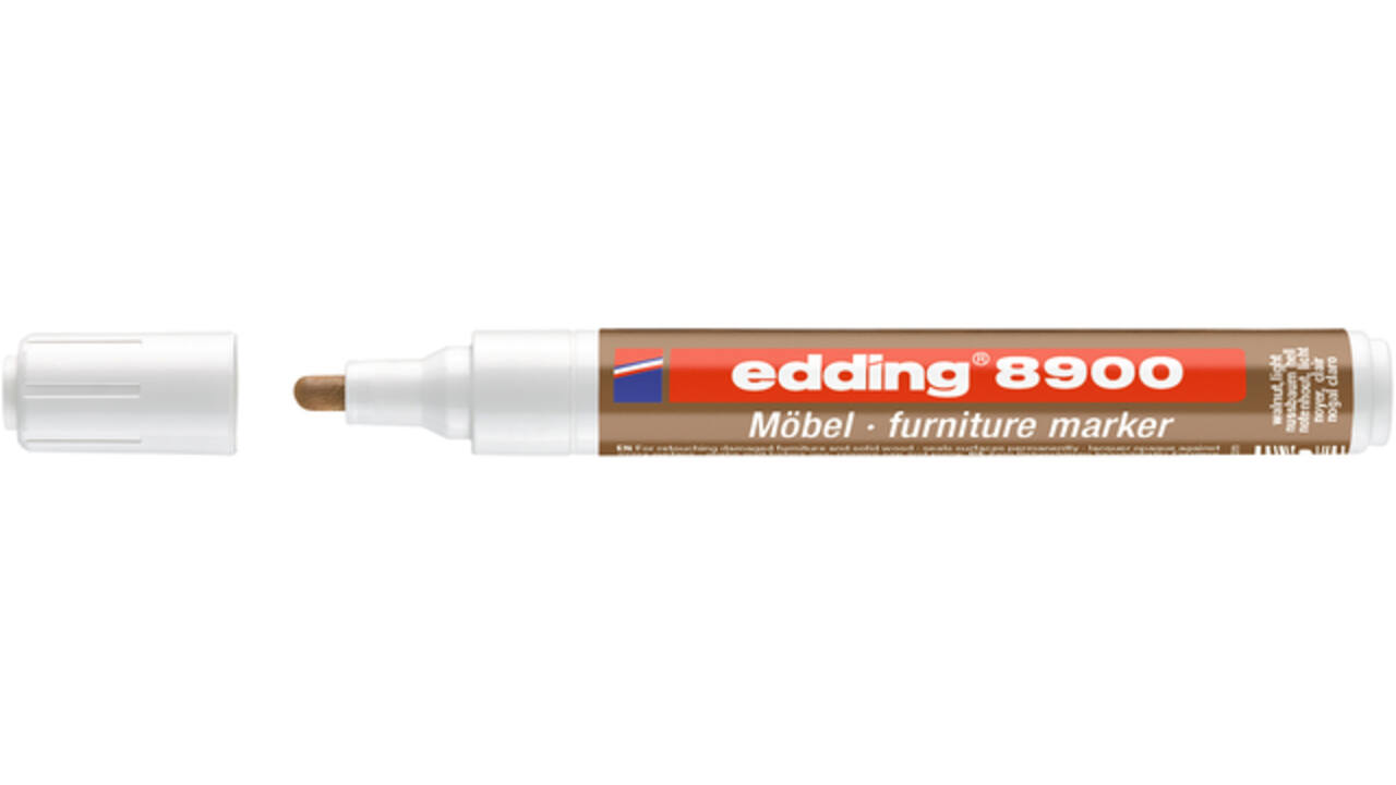 Viltstift edding 8900 meubel rond 1.5-2mm licht notenhout blister 1st