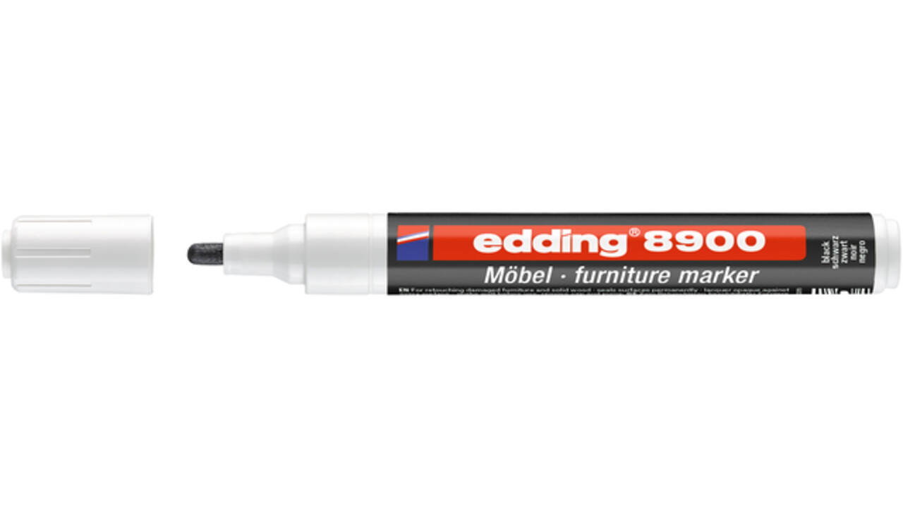 Viltstift edding 8900 meubel rond 1.5-2mm zwart blister à 1 stuk