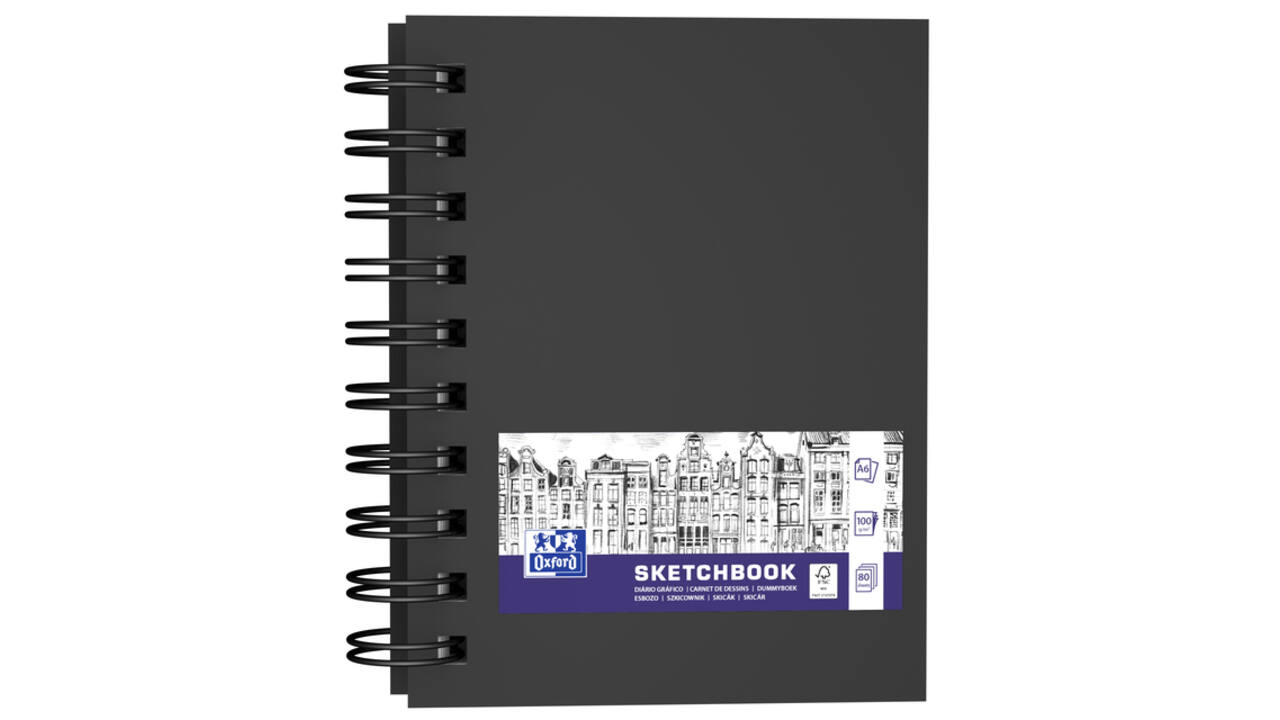 Schetsboek Oxford A6 80 vel 100 gram spiraal