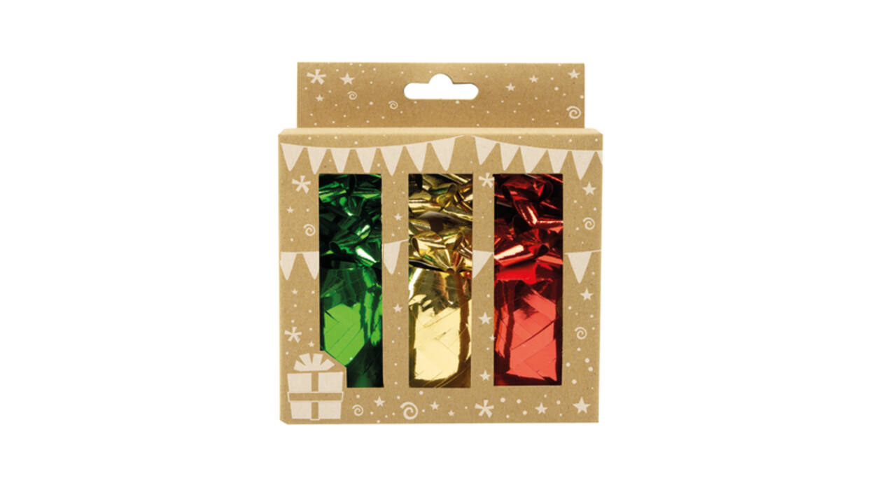 Cadeauversieringsset 12-delig 3 kleurig
