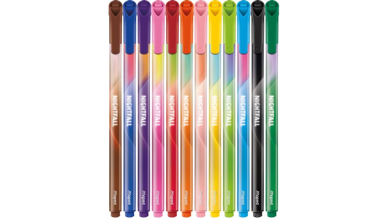 Viltstift Maped Nightfall set á 12 kleuren