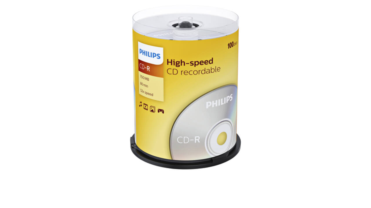 CD-R Philips 80Min 700MB 52x SP 100 stuks