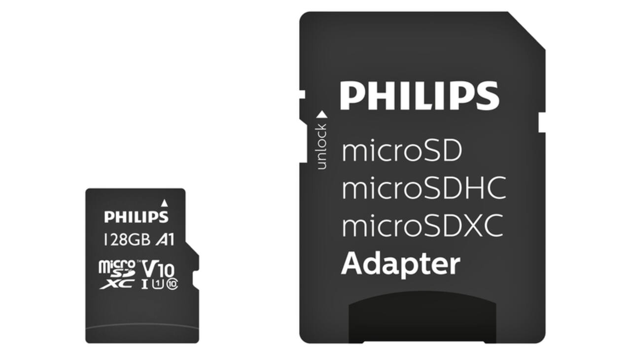 Geheugenkaart Philips micro SDXC Class 10 UHS-I U1 128GB