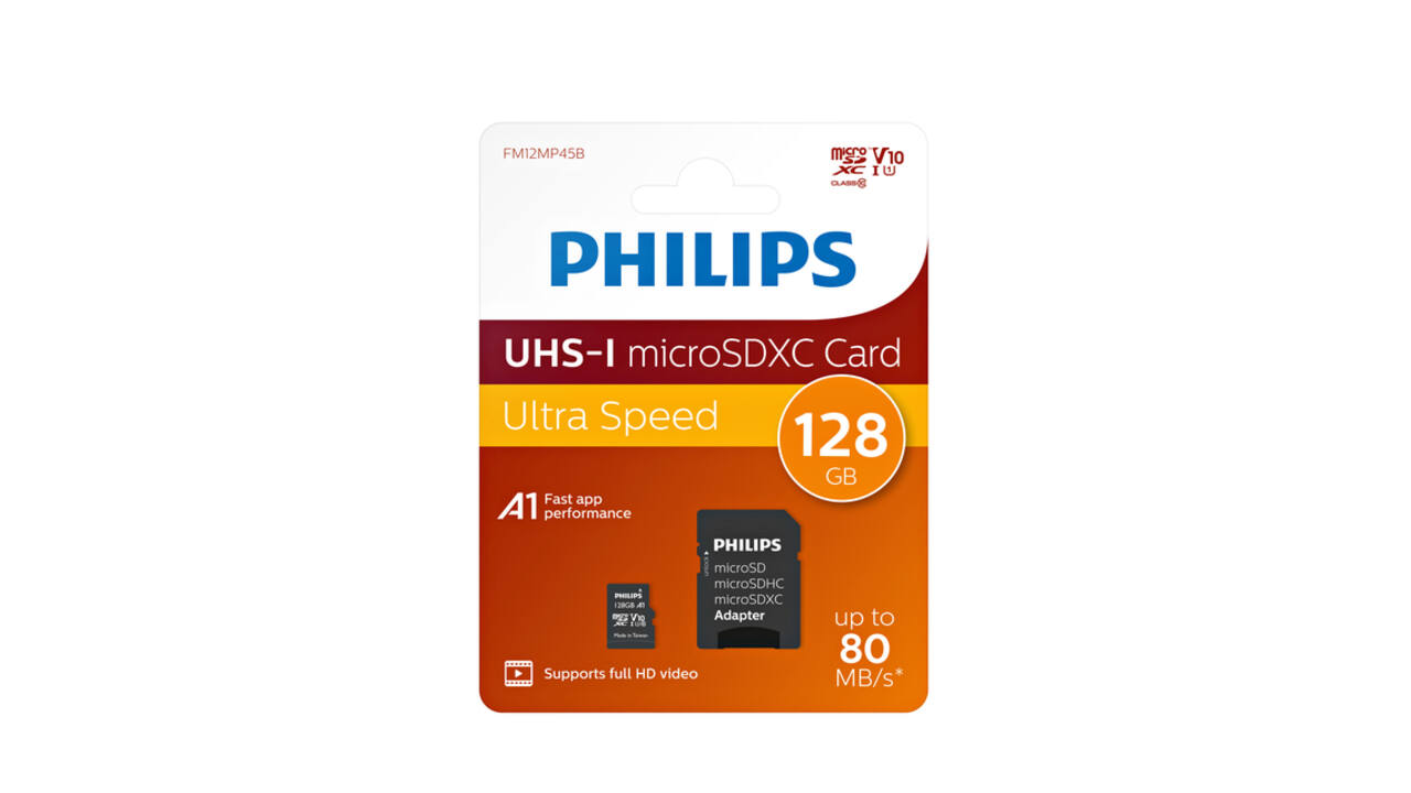 Geheugenkaart Philips micro SDXC Class 10 UHS-I U1 128GB