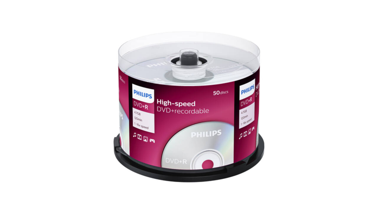 DVD+R Philips 4.7GB 16x SP 50 stuks