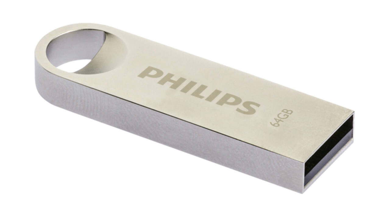 USB stick 2.0 Philips Moon USB-A 64GB zilver