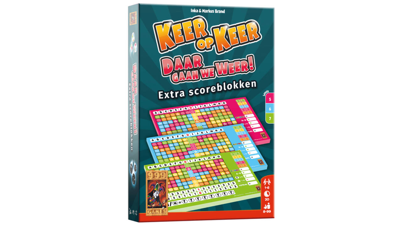 Scoreblok Keer op Keer level 5,6 en 7